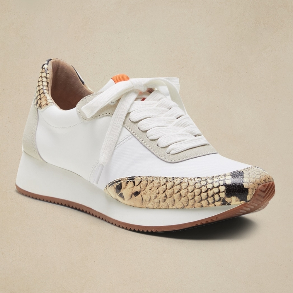Banana Republic Essential Trainer Sneaker - Snake Print - Like NEW Condition